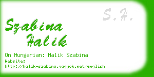 szabina halik business card